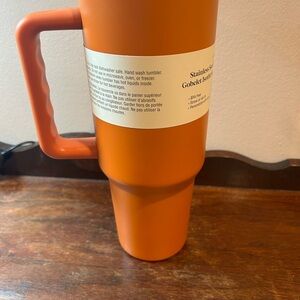 Stainless Steel Orange Tumbler
